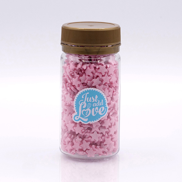 Mini Estrelas Rosa - 55g Mini Estrelas Rosa - 55g