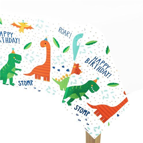 Toalha Happy Birthday Dinossauros Toalha Happy Birthday Dinossauros