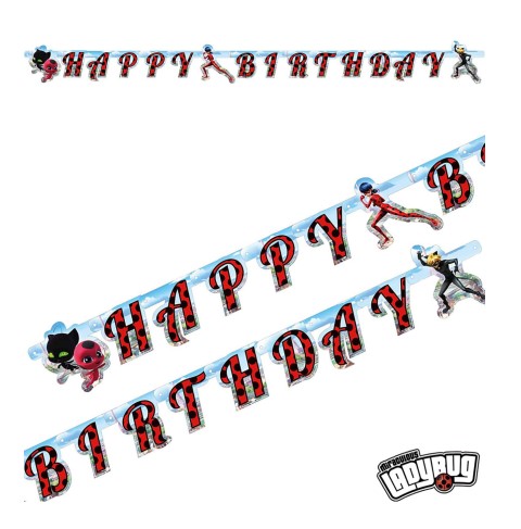 Faixa Happy Birthday Ladybug Faixa Happy Birthday Ladybug