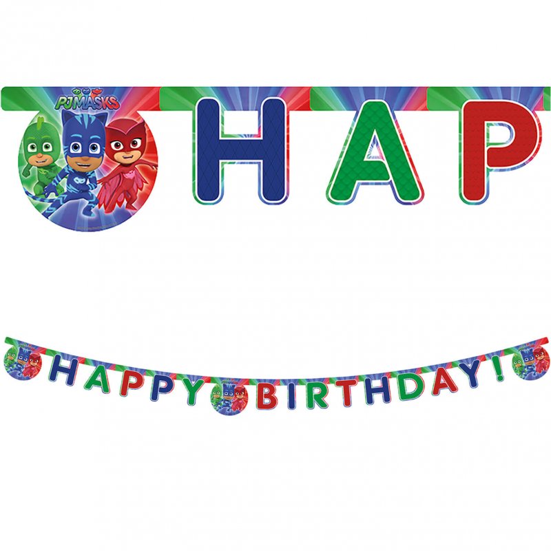 Faixa Happy Birthday Pj Masks Faixa Happy Birthday Pj Masks