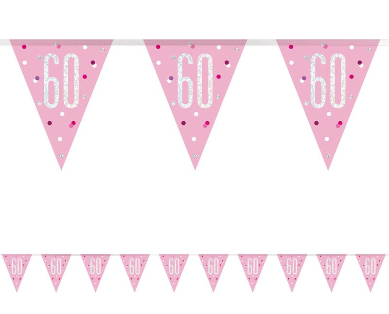 Bandeirolas 60 Anos Rosa Claro Bandeirolas 60 Anos Rosa Claro