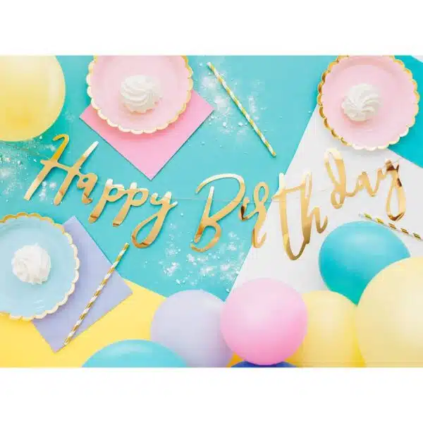 Grinalda Happy Birthday Dourada Grinalda Happy Birthday Dourada