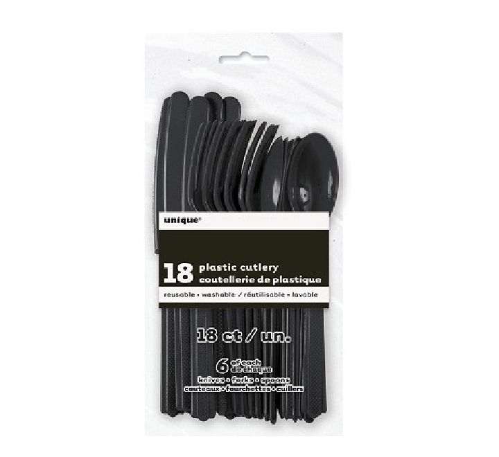 Talheres Preto - 18 Unidades Talheres Preto - 18 Unidades