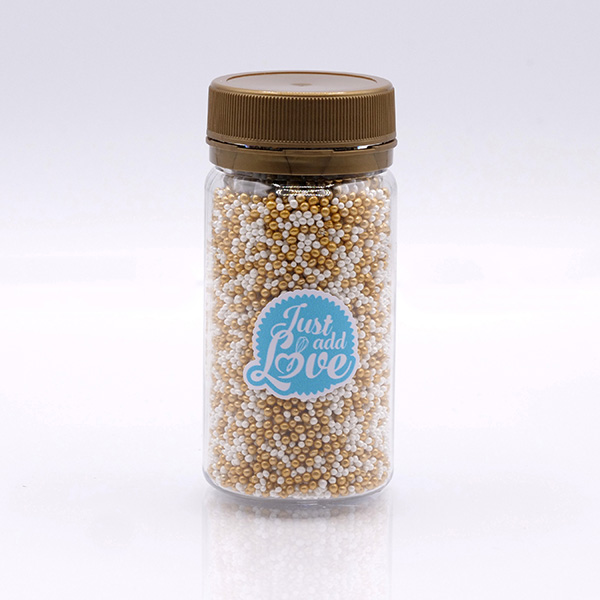 Mix Missangas Branco e Ouro - 75g Mix Missangas Branco e Ouro - 75g