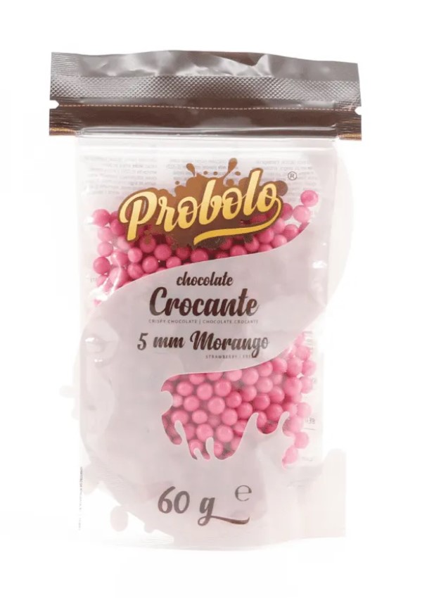 Pérolas Crocantes Sabor Morango - 60g Pérolas Crocantes Sabor Morango - 60g