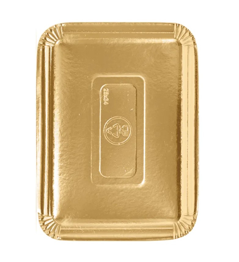 Base Retangular Ouro 35cm x 23cm 
