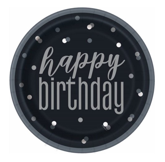 Kit de Festa Happy Birthday Preto Kit de Festa Happy Birthday Preto