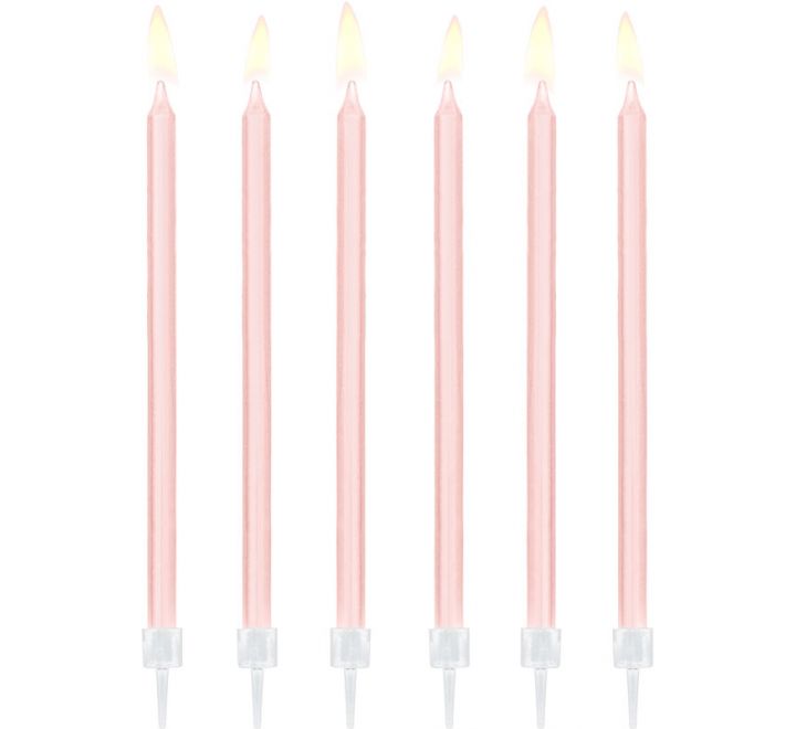 Velas Altas Rosa Claro