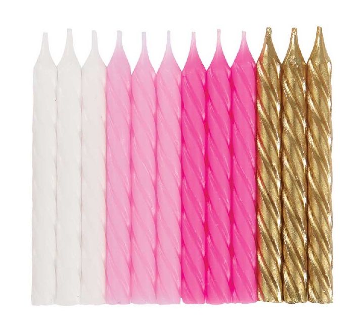 Velas Rosa e Dourado