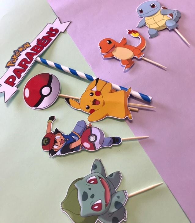 Topo de Bolo Pokémon Topo de Bolo Pokémon