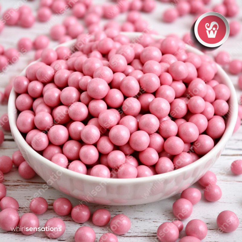 Pérolas de Chocolate Rosa Claro - 65g