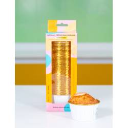 Formas Cupcake Branco e Dourado
