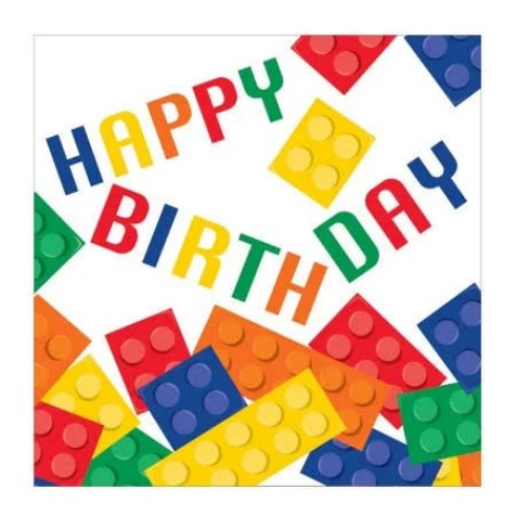 Guardanapos Happy Birthday Lego