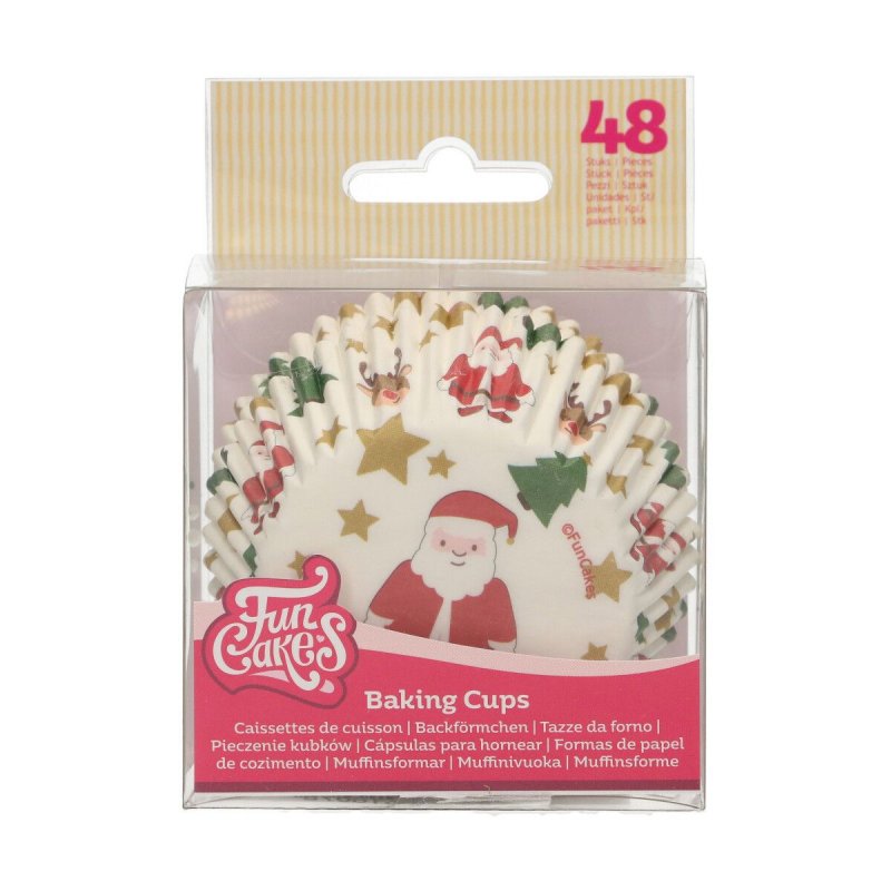 Formas de Cupcake Pai Natal Formas de Cupcake Pai Natal