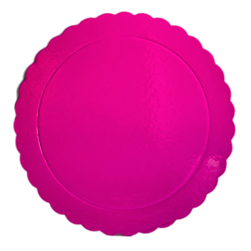 Base para Bolos Redonda Rosa Choque 20cm x 3mm