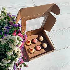 Caixa 6 Brigadeiros Kraft Com Janela - 1 Unidade