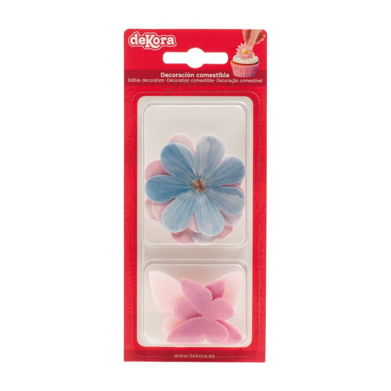 Mix Borboletas e Flores Pastel - 8 Unidades Mix Borboletas e Flores Pastel - 8 Unidades