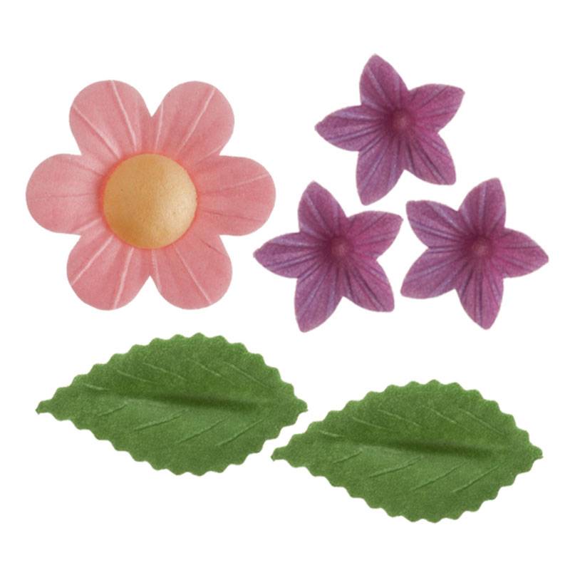 Mix Folhas e Flores Coloridas - 37 Unidades