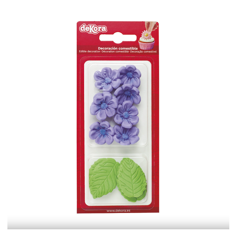 Mix Folhas e Flores Violeta - 13 Unidades