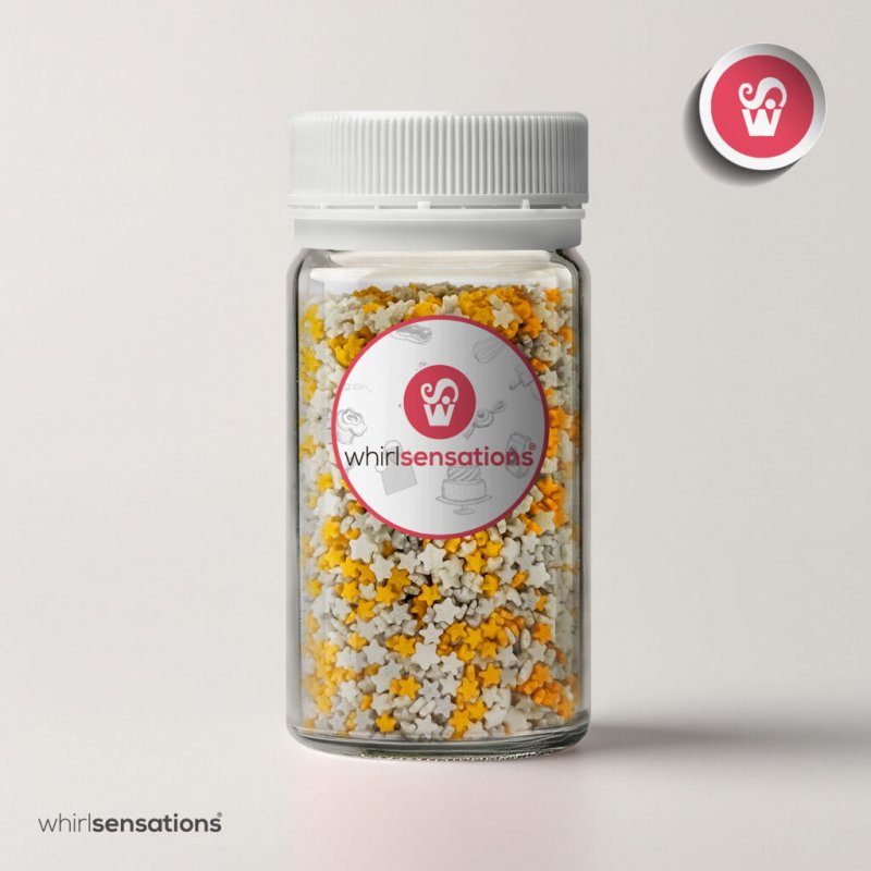 Mini Estrelas Ouro e Prata - 65g Mini Estrelas Ouro e Prata - 65g