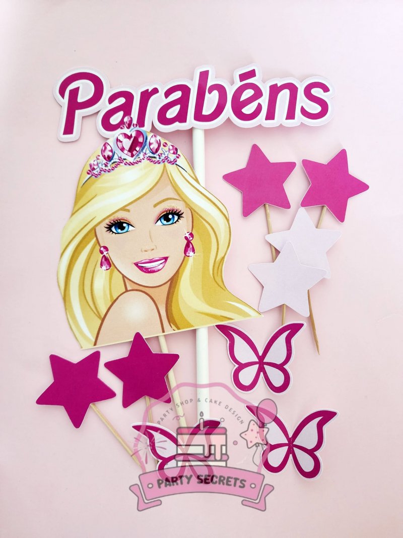 Topo de Bolo Barbie