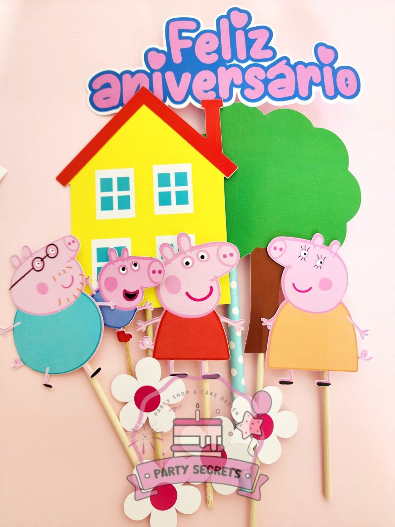 Topo de Bolo Peppa Pig