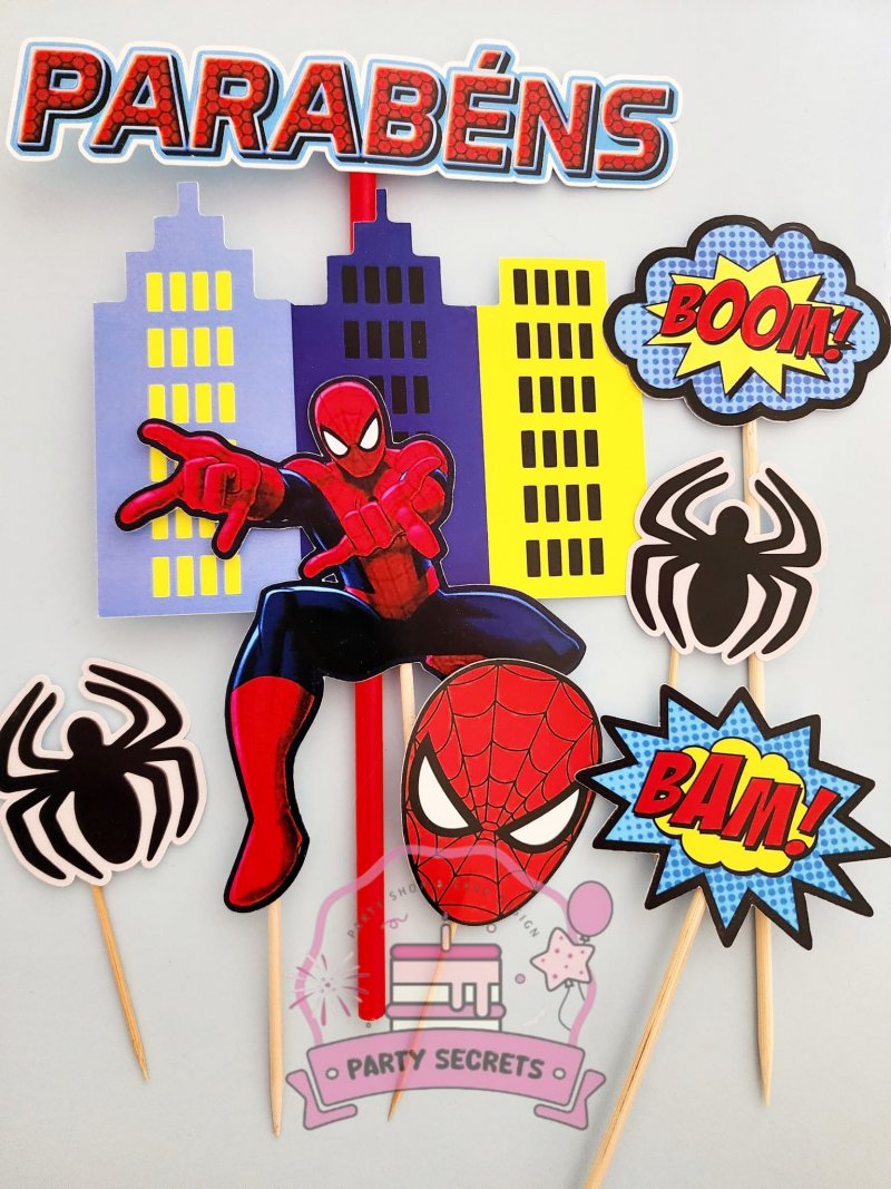 Topo de Bolo Homem Aranha