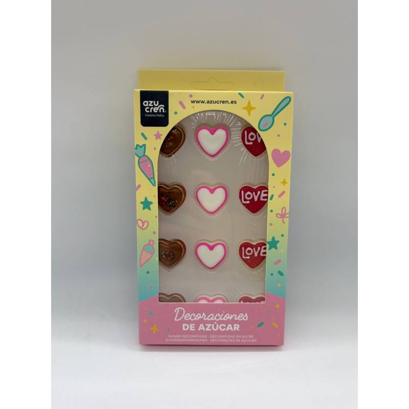 Decorações em Açúcar Corações