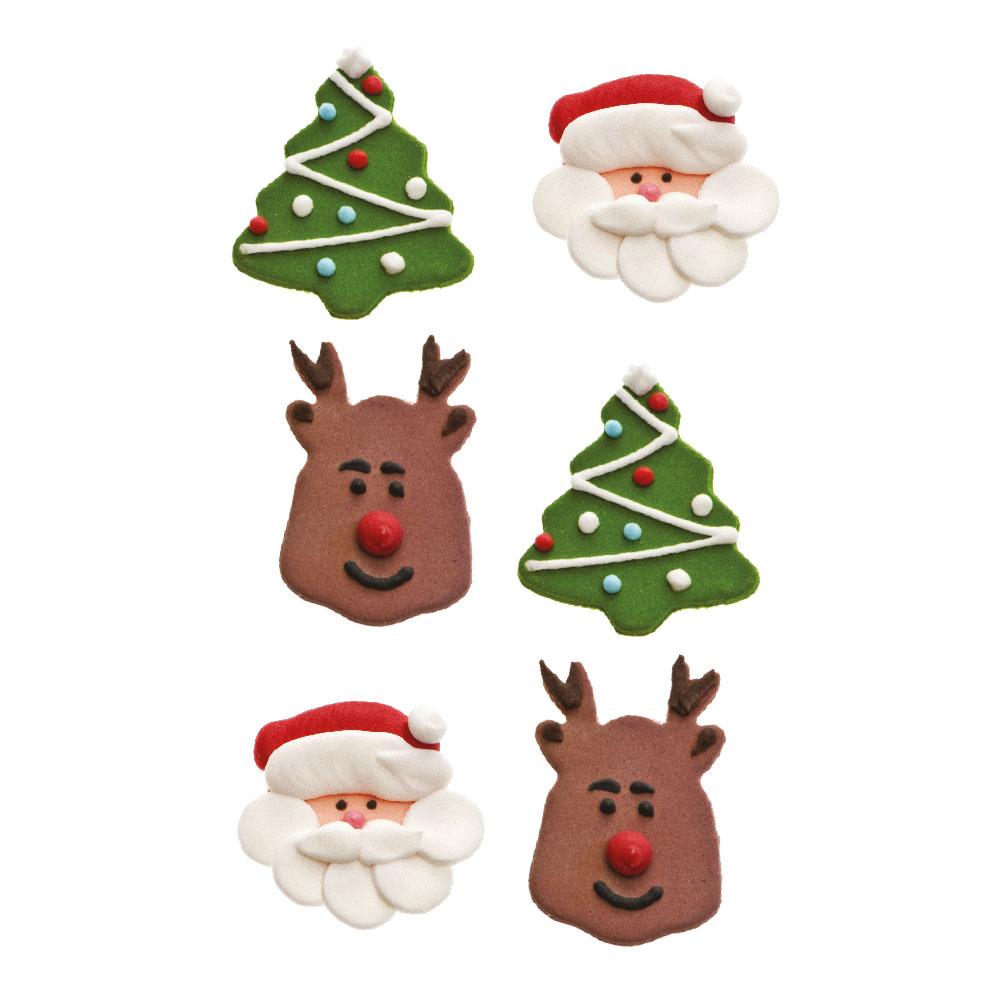 Decorações em Açúcar Mix Natal