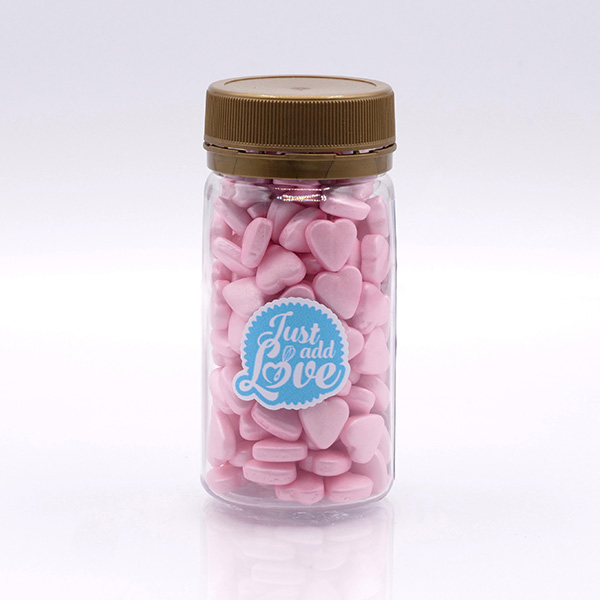 Corações 3D Rosa - 75g Corações 3D Rosa - 75g