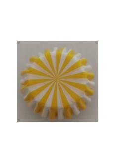 Forminhas de Brigadeiro Riscas Amarelo - 90 Unidades